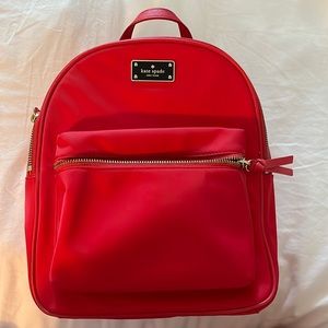 red kate spade backpack